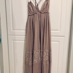 Free people linen maxi dress